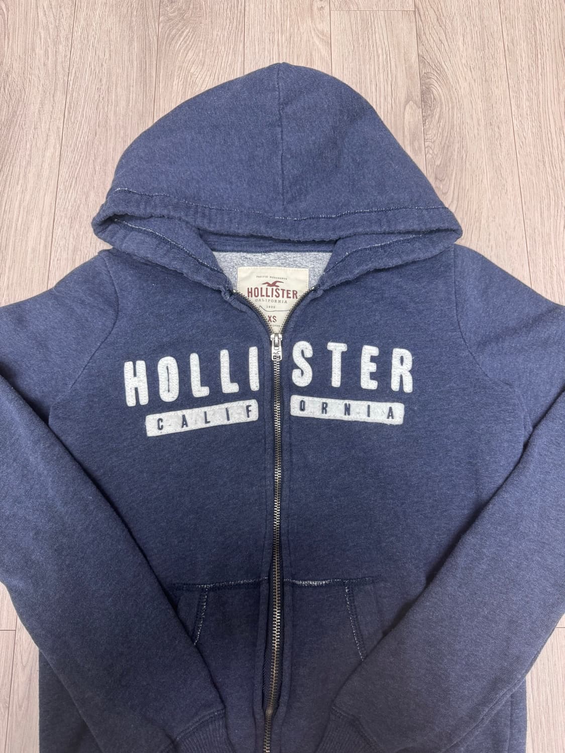 홀리스터 네이비 핑거홀 후드집업 상품이미지3