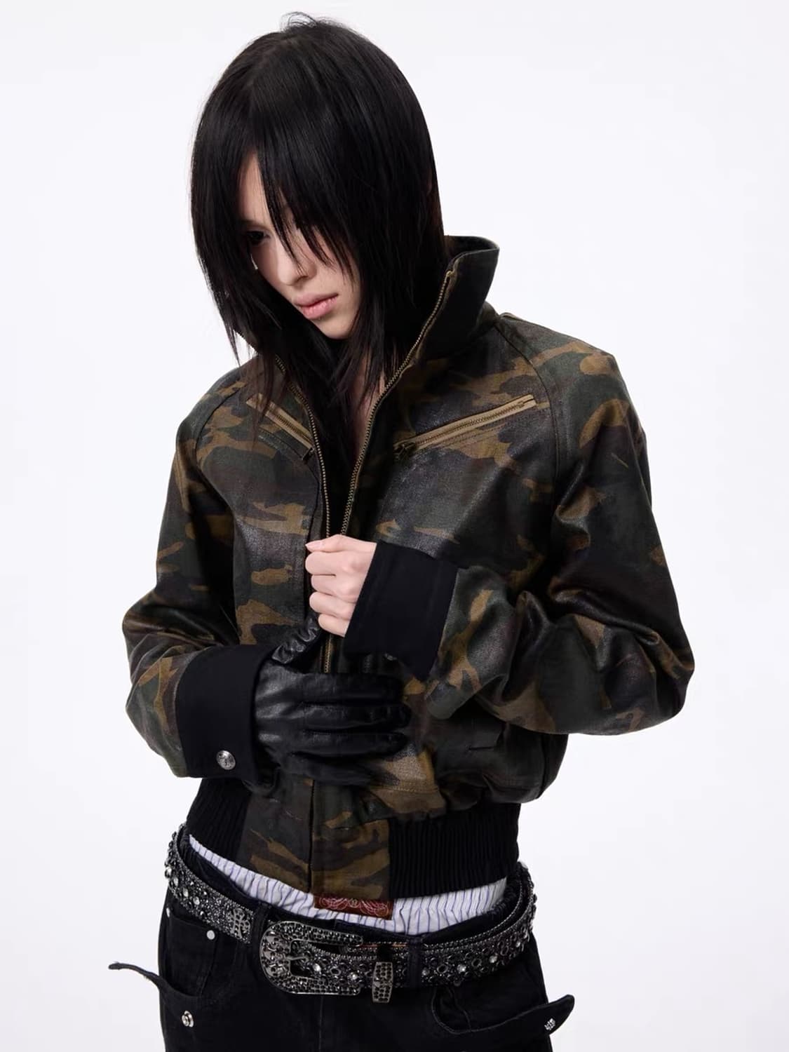 Lightinus Wax Camouflage crop jacket 상품이미지1