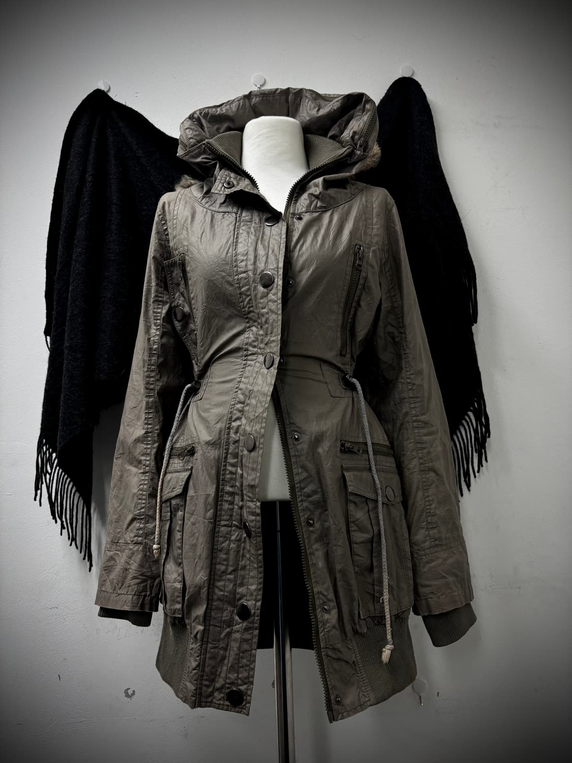 Y2K Multi Pocket 2-way Bono-Hoodie Jacke 상품이미지2