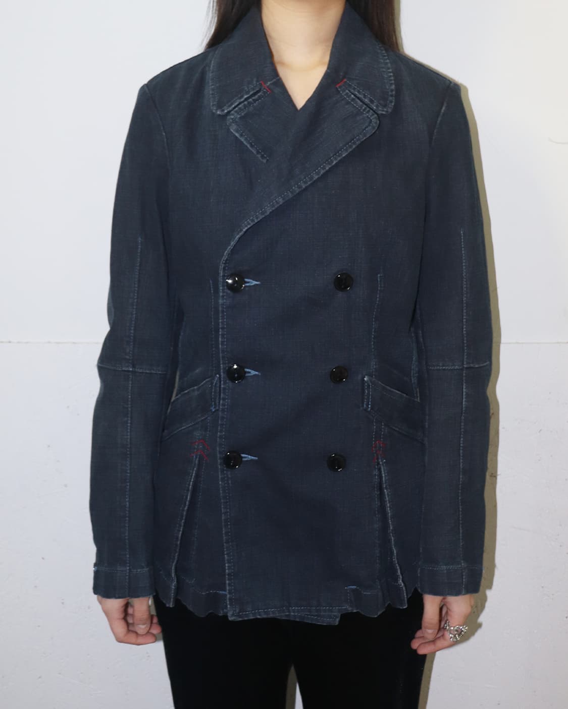 마리떼 프랑소와 저버 레드 스티치 디테일 데님 블레이저 상품이미지3