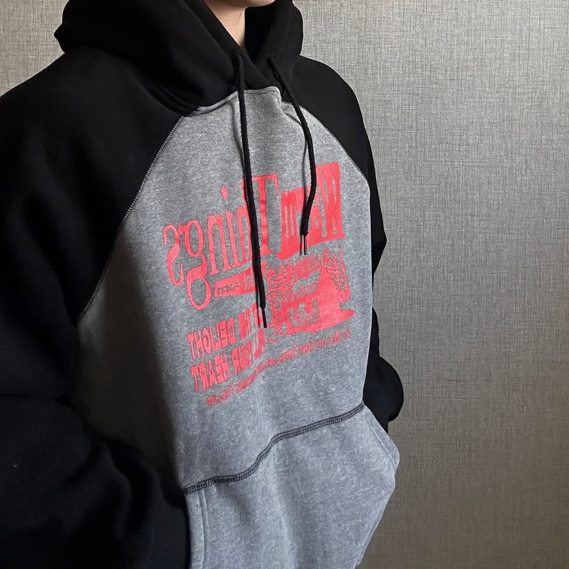 Teket 테켓 Warm Things 배색 후드티 상품이미지4