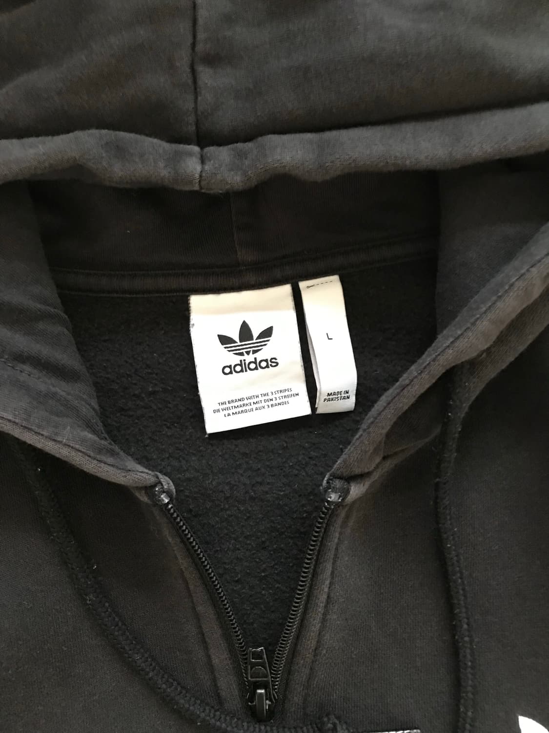 아디다스 트레포일 사이드라인 블랙 후드집업 상품이미지8