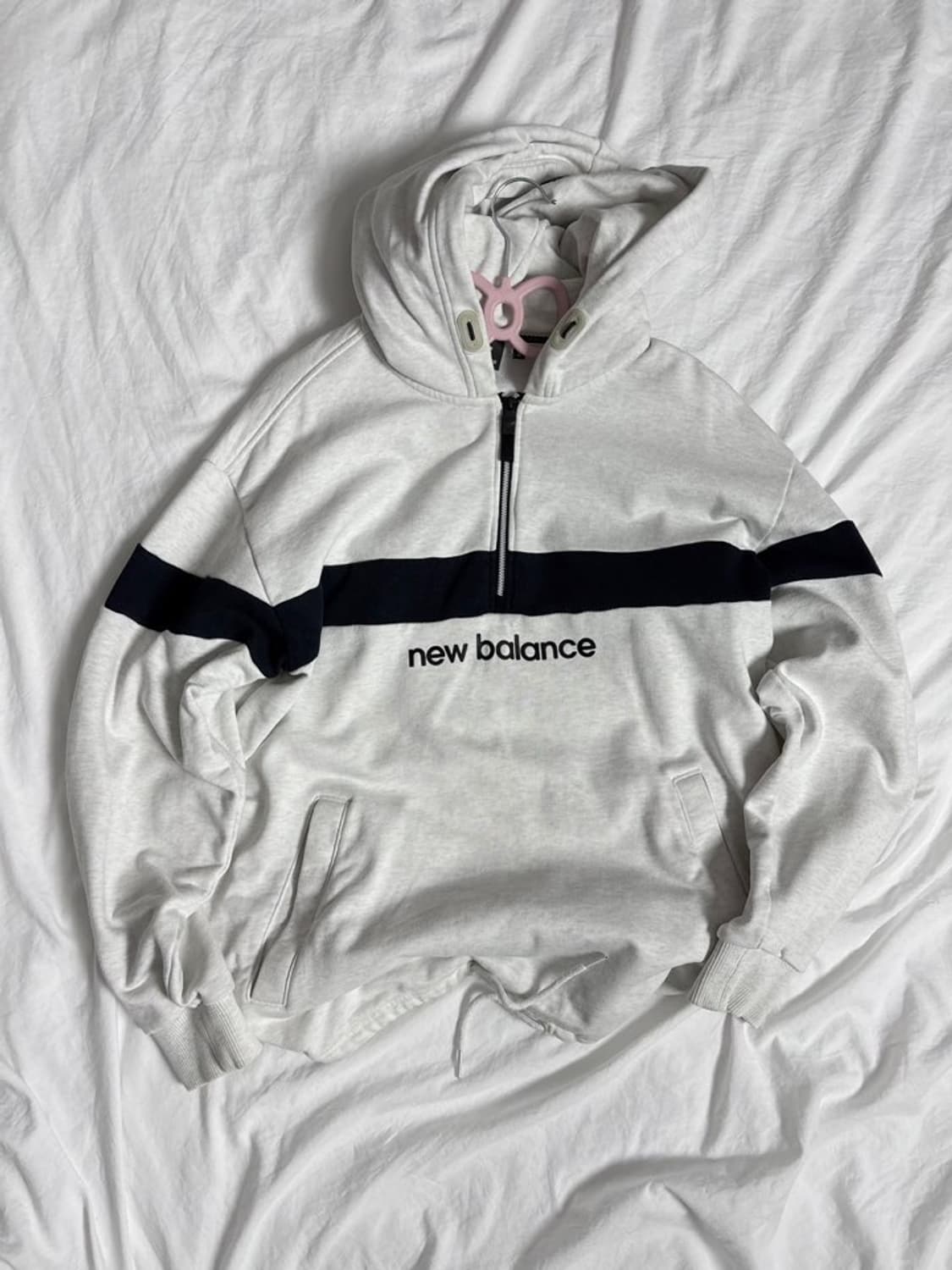 뉴발란스 반집업 후드티 상품이미지1
