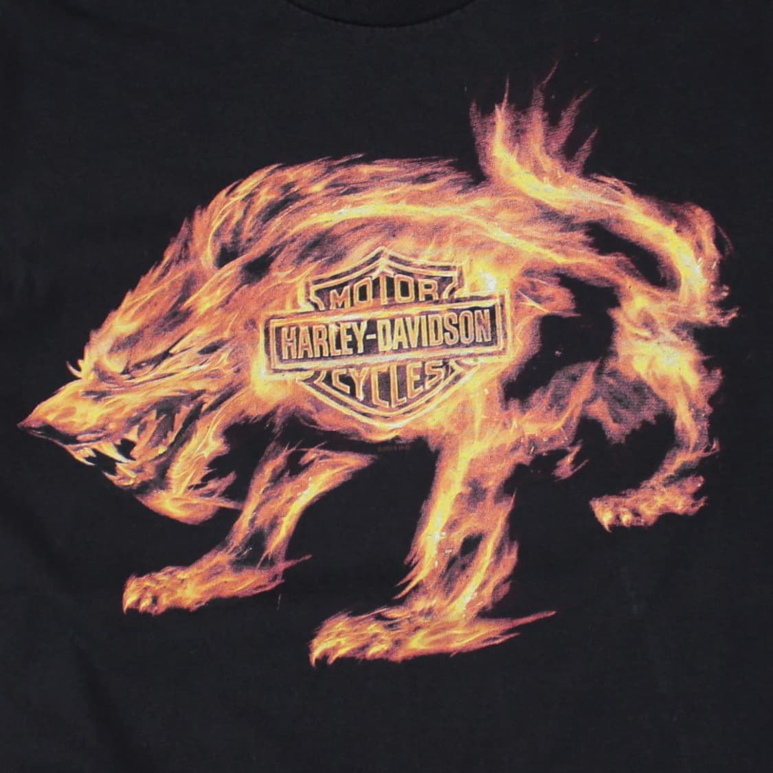 00's Harley-Davidson 나이아가라 불꽃 늑대 반팔  상품이미지2