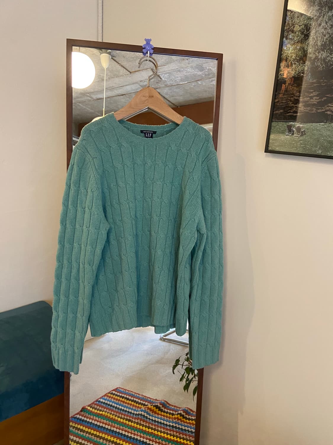 GAP 갭 케이블 니트 스웨터 민트 상품이미지2