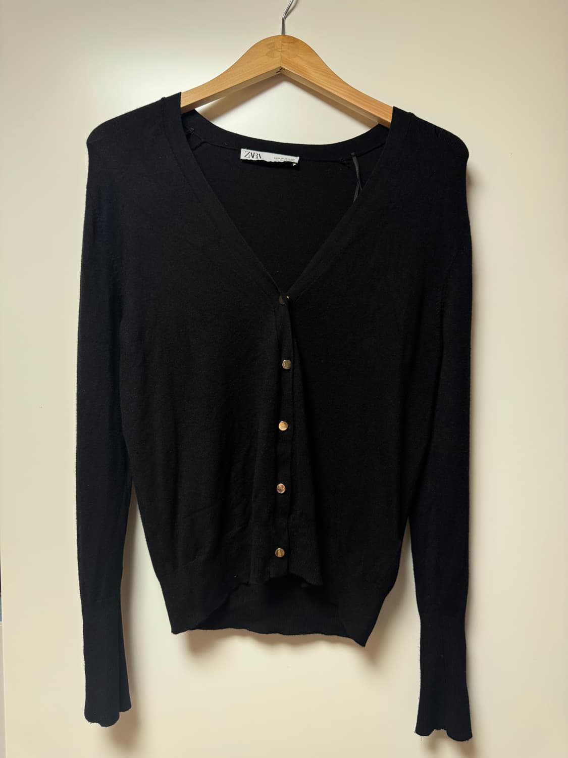ZARA 자라 금장 블랙 가디건 상품이미지3