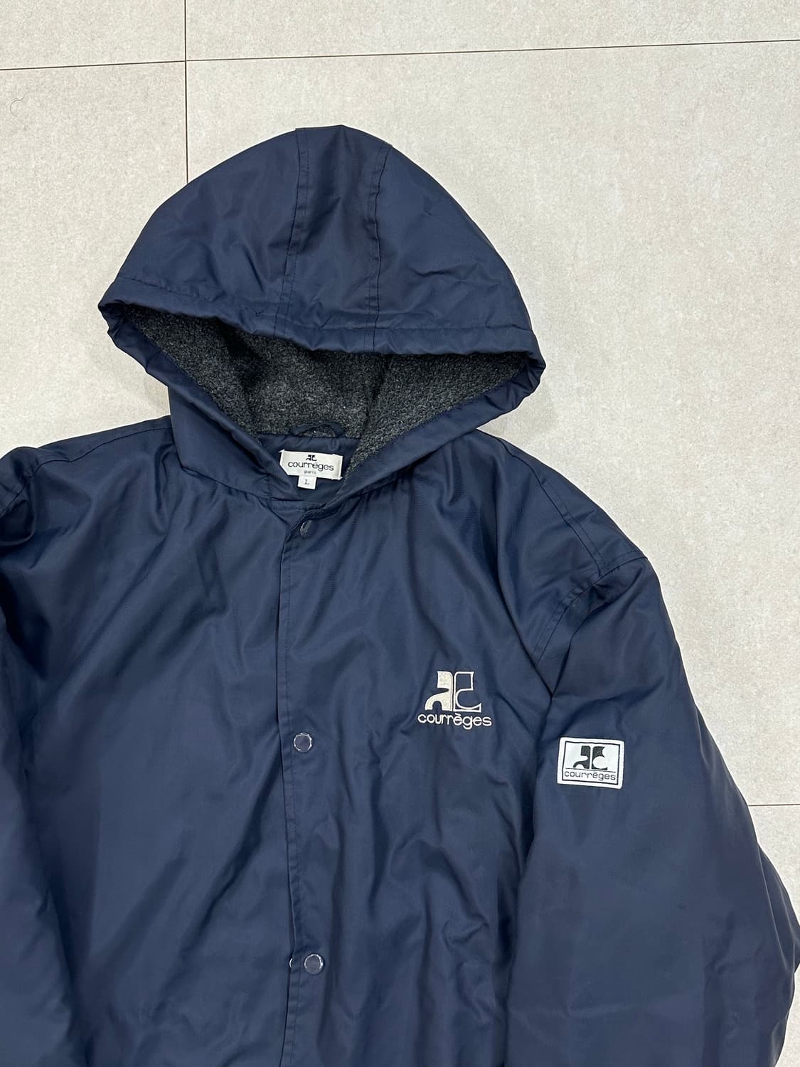 꾸레쥬 네이비 점퍼 L 상품이미지2