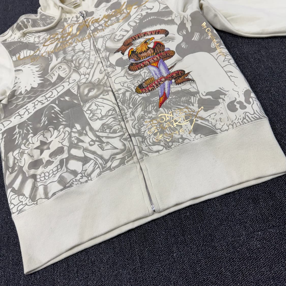 Ed Hardy 에드하디 타투 큐빅 후드집업 상품이미지8