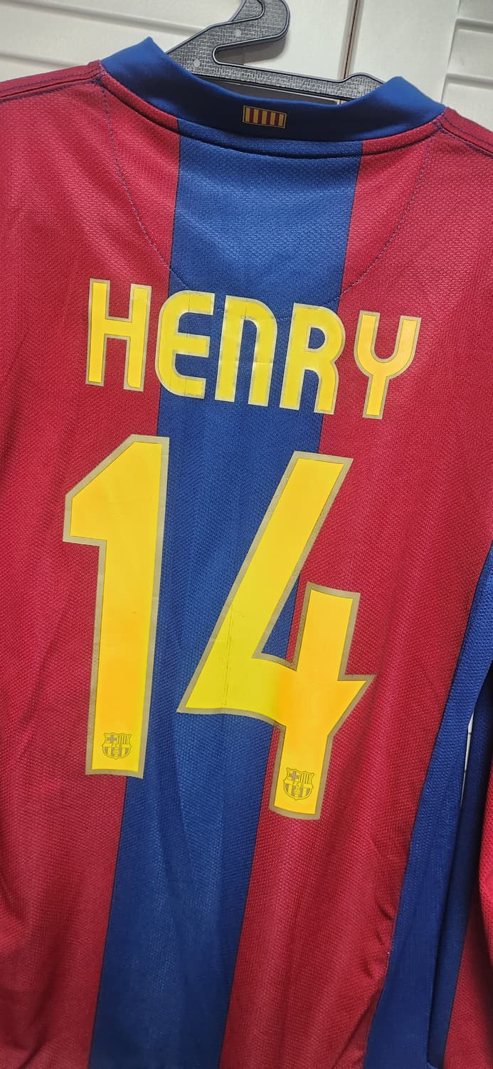 07-08 바르셀로나 홈 50주년 긴팔 No.14 앙리 나이키 유니폼 상품이미지4