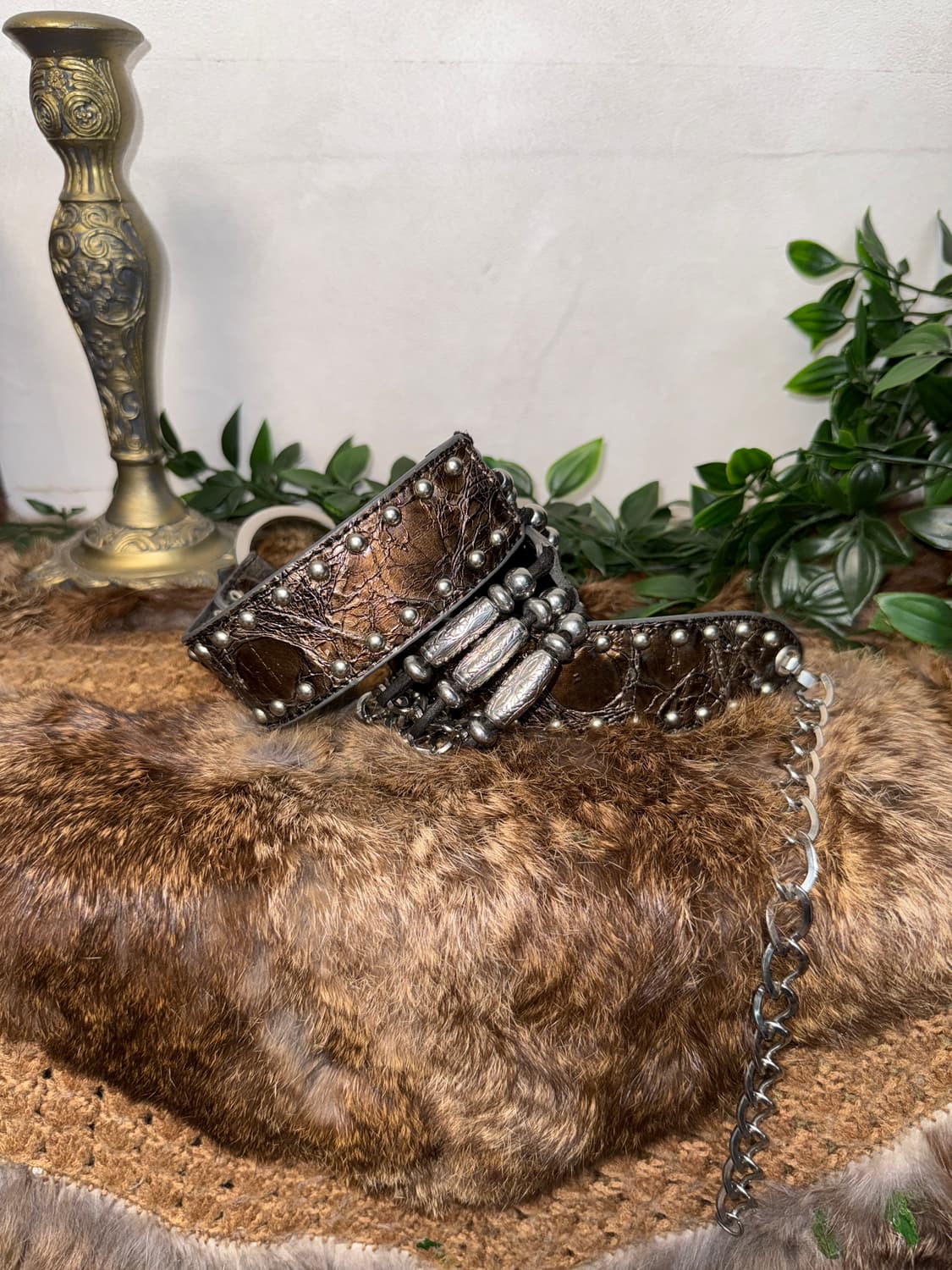 Bronze python oriental chain belt  상품이미지2