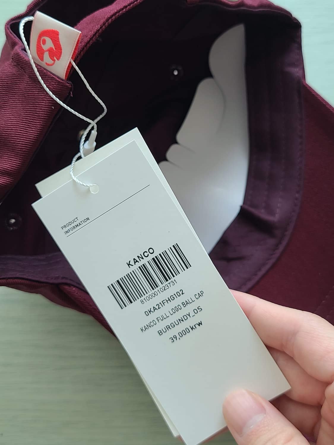 [OS] 칸코 풀 로고 볼캡 버건디 판매 상품이미지5