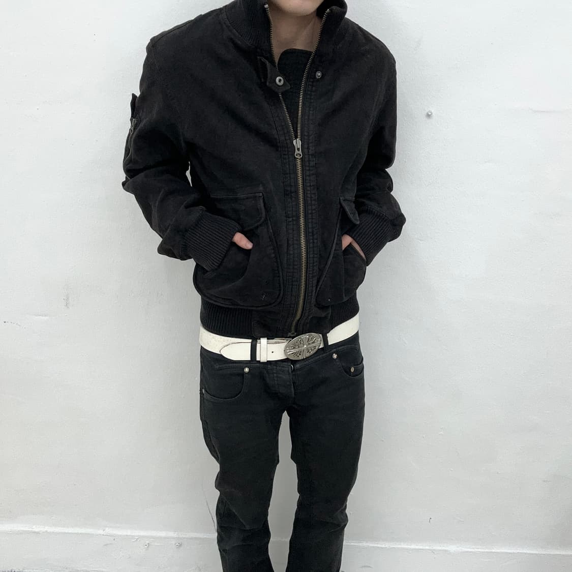 texture suede bomber jacket  상품이미지1