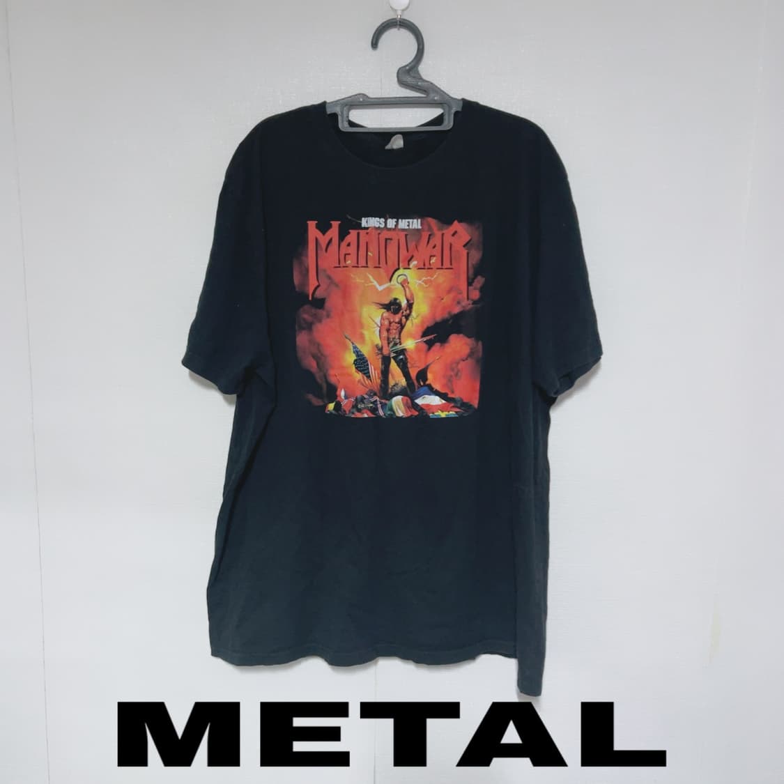 빈티지 올드스쿨 메탈 여름 빅사이즈 공용 락티셔츠 상품이미지1