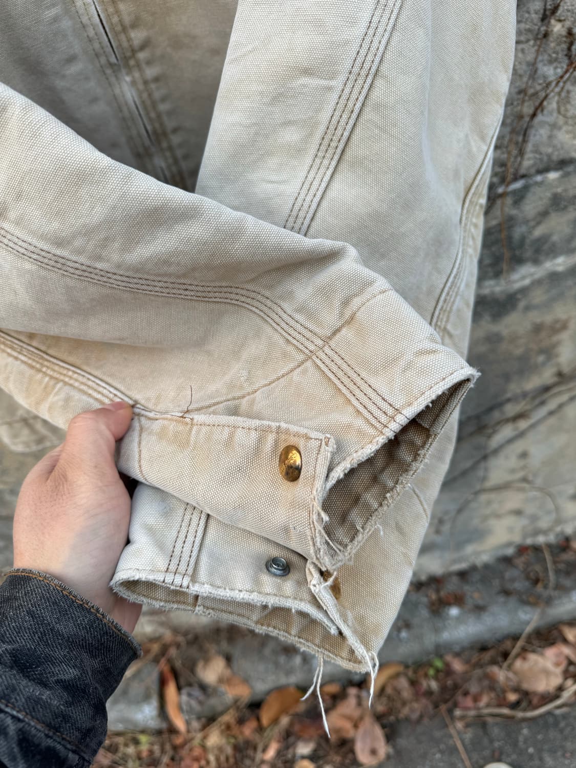 90s 칼하트 빈티지 j01 브라운 하드페이딩 디트로이트 워크 자켓 상품이미지7