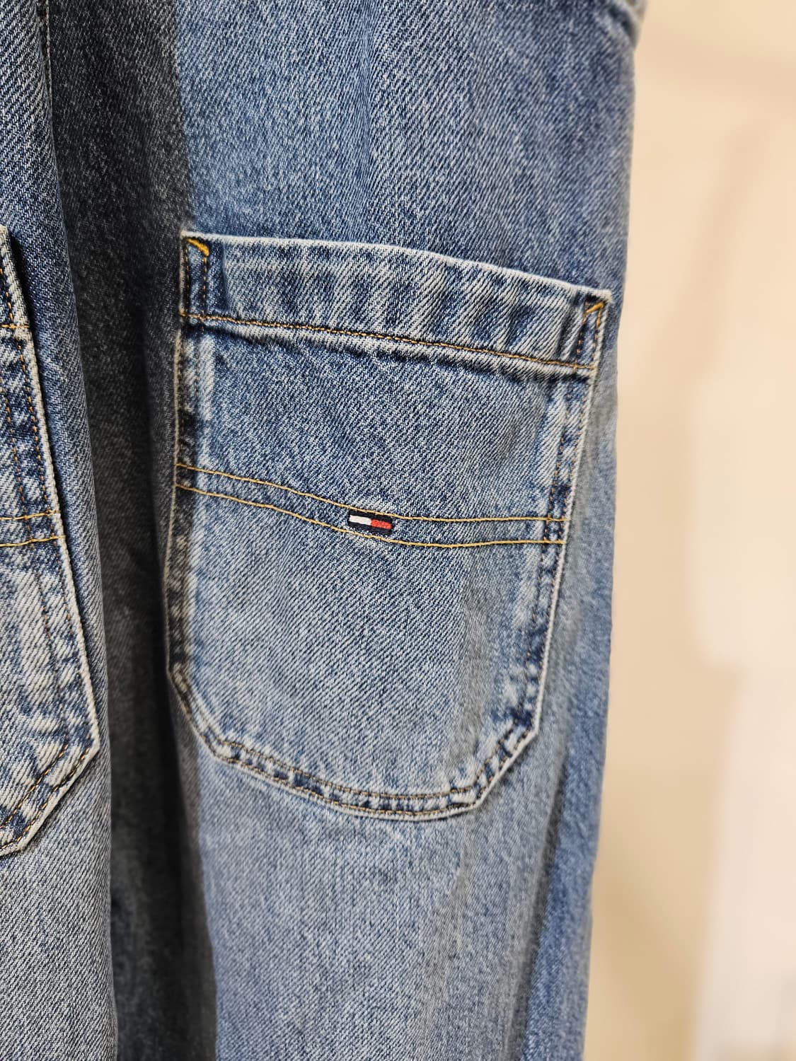 타미진 스트랩 워싱 플래그 로고 오버롤팬츠 상품이미지5