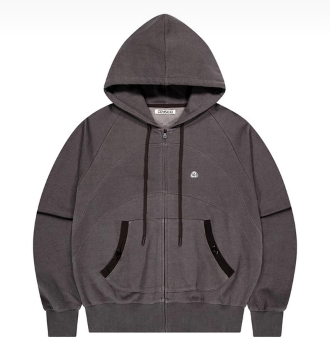 스마트어반유즈풀 스트링 포켓 후드집업 와인 상품이미지1