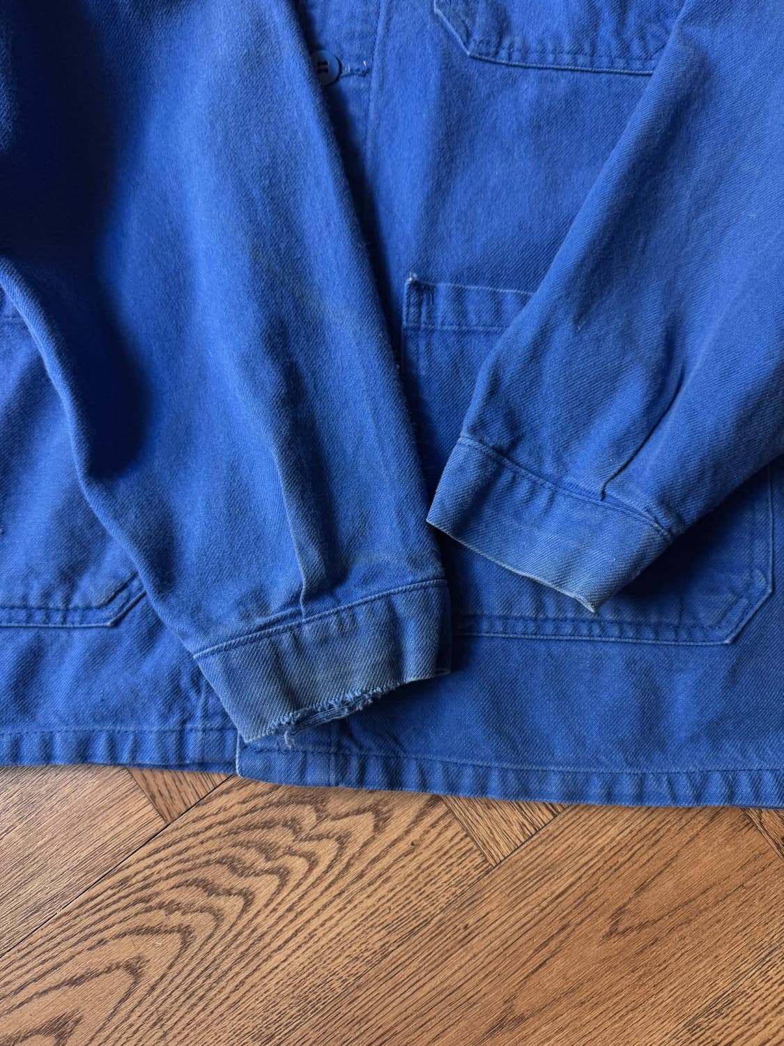 [L]90's 빈티지 잉크블루 데미지 프렌치 워크자켓 상품이미지5