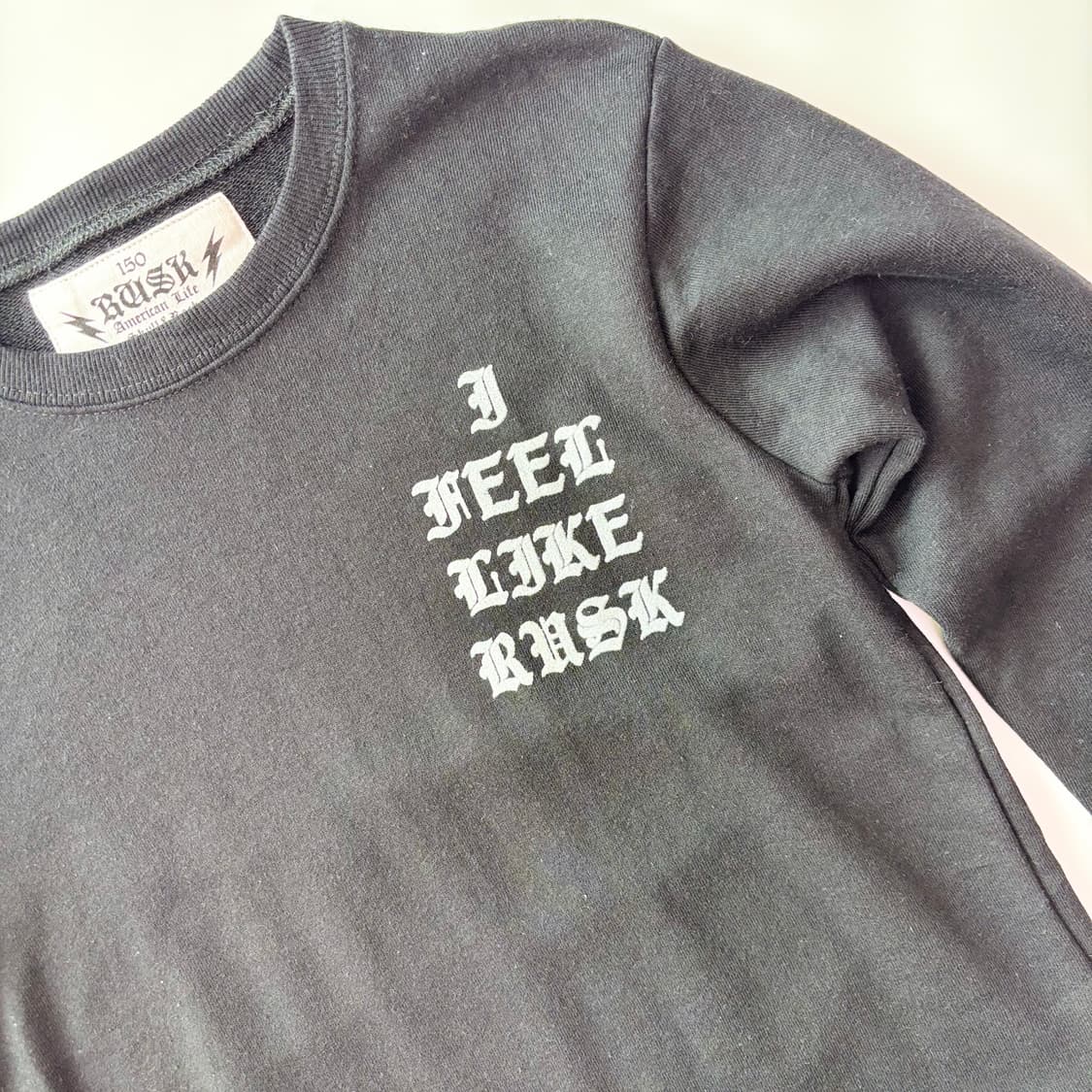 RUSK 고딕 그래픽 블랙 롱 슬리브 스웨트셔츠 상품이미지3