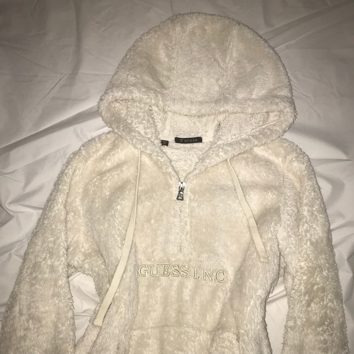 게스 후리스 반집업 후드티 상품이미지2