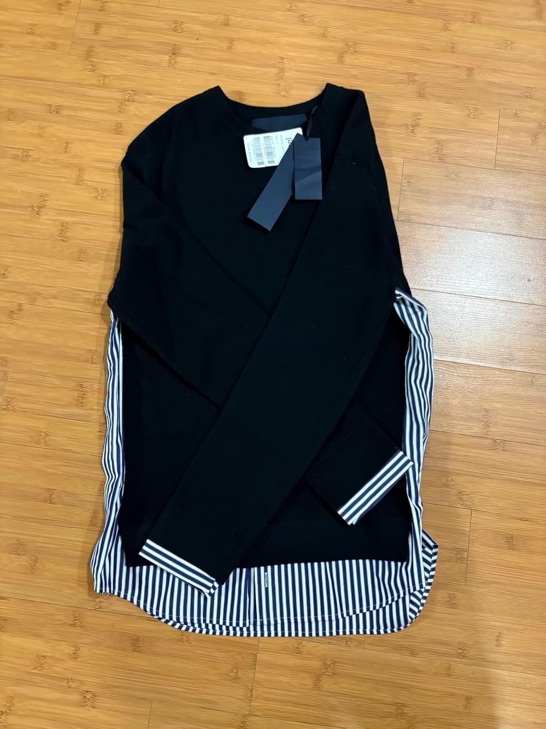 준지 레이어드 셔츠 니트 상품이미지1