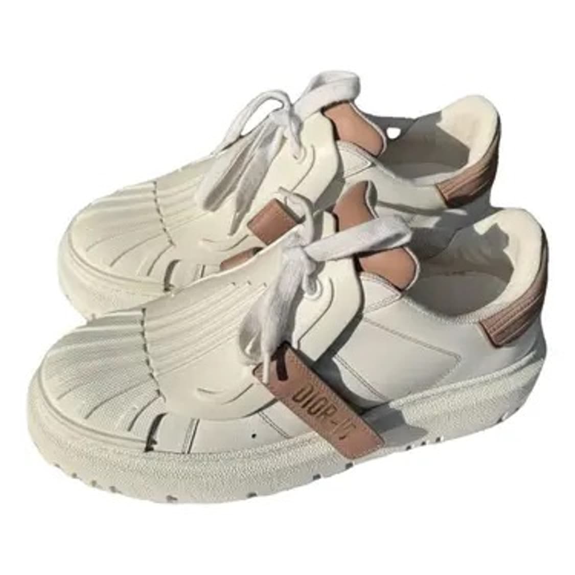 [정품] 디올 ID 화이트 우드 투톤 레더 스니커즈 240 상품이미지1