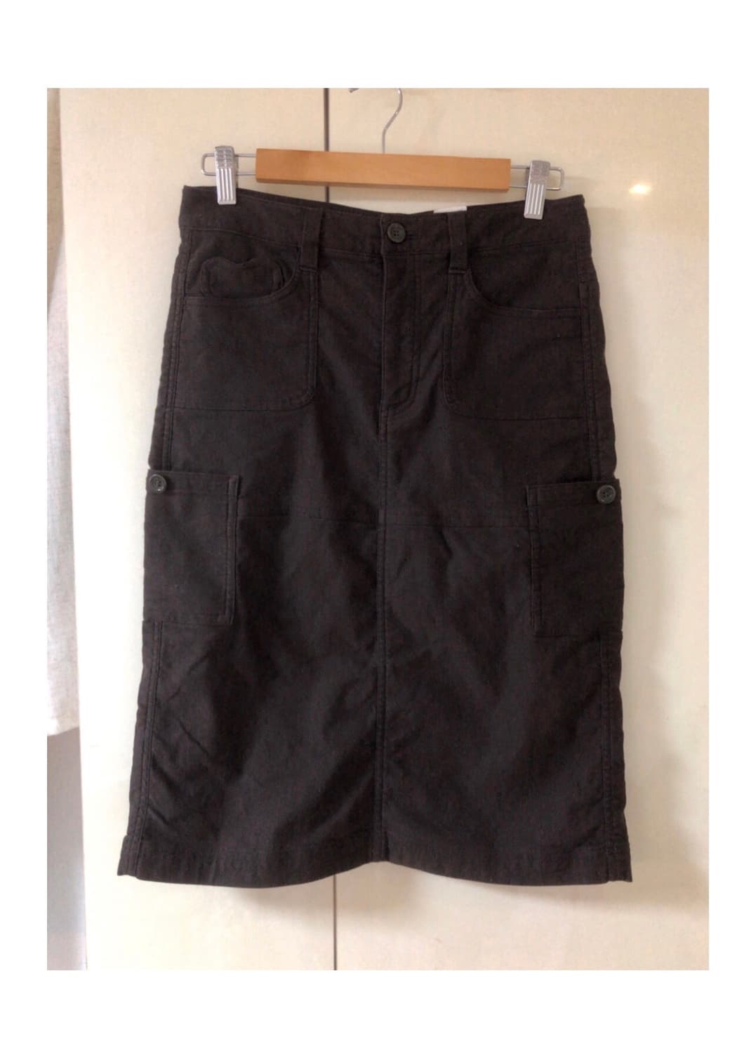 빈티지 브라운 카고 스커트 상품이미지1