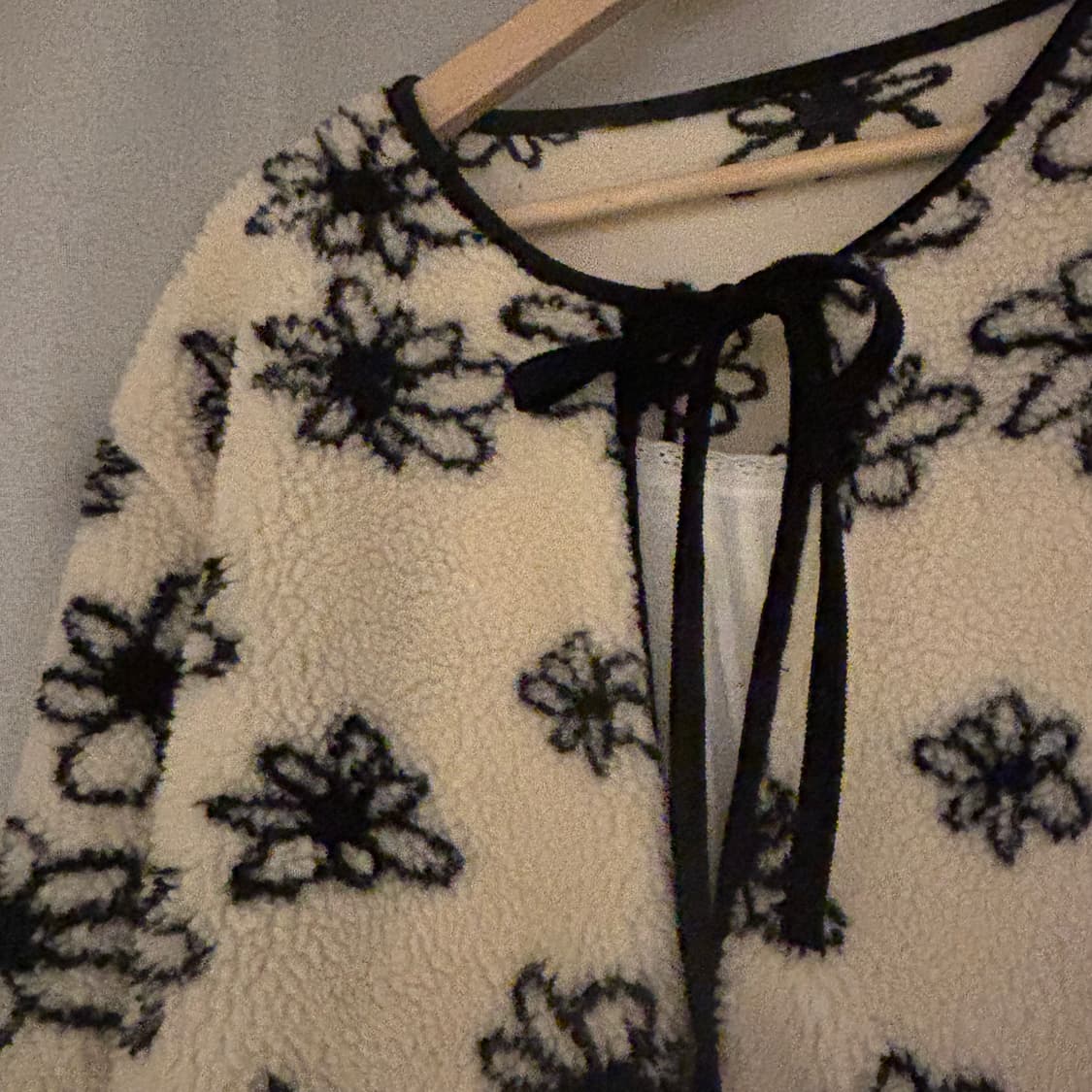 모리걸 빈티지 플라워 양털 아우터 상품이미지5