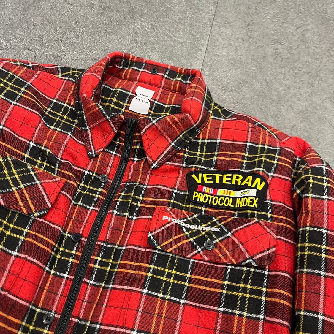 프로토콜 인덱스 체크 누빔 패딩 점퍼  상품이미지4