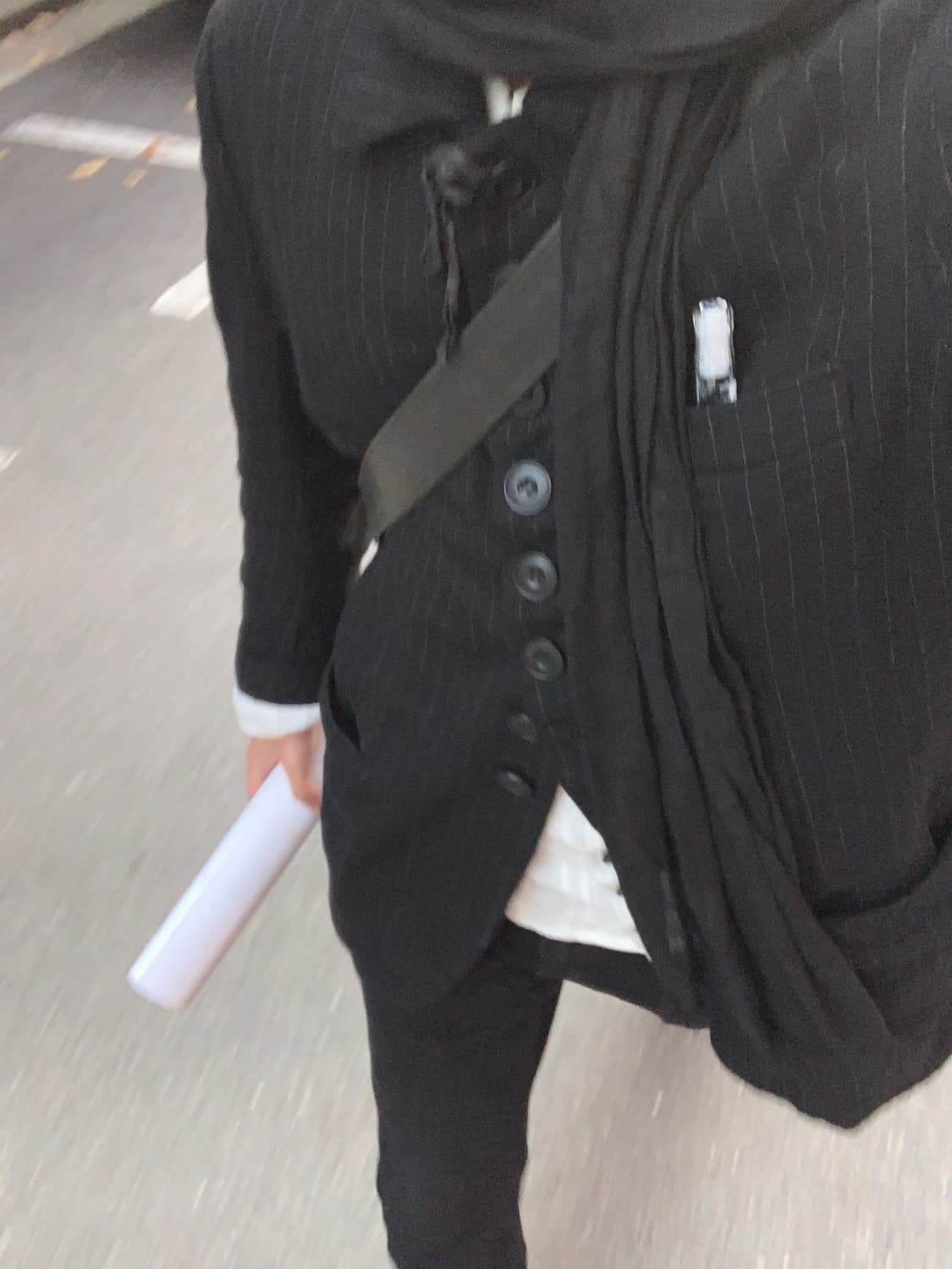 한솔킴 striped boiled wool worker jacket 상품이미지5