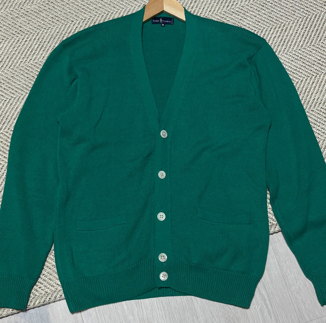 공용 폴로랄프로렌 90년대 브이넥 니트 가디건 M 상품이미지1