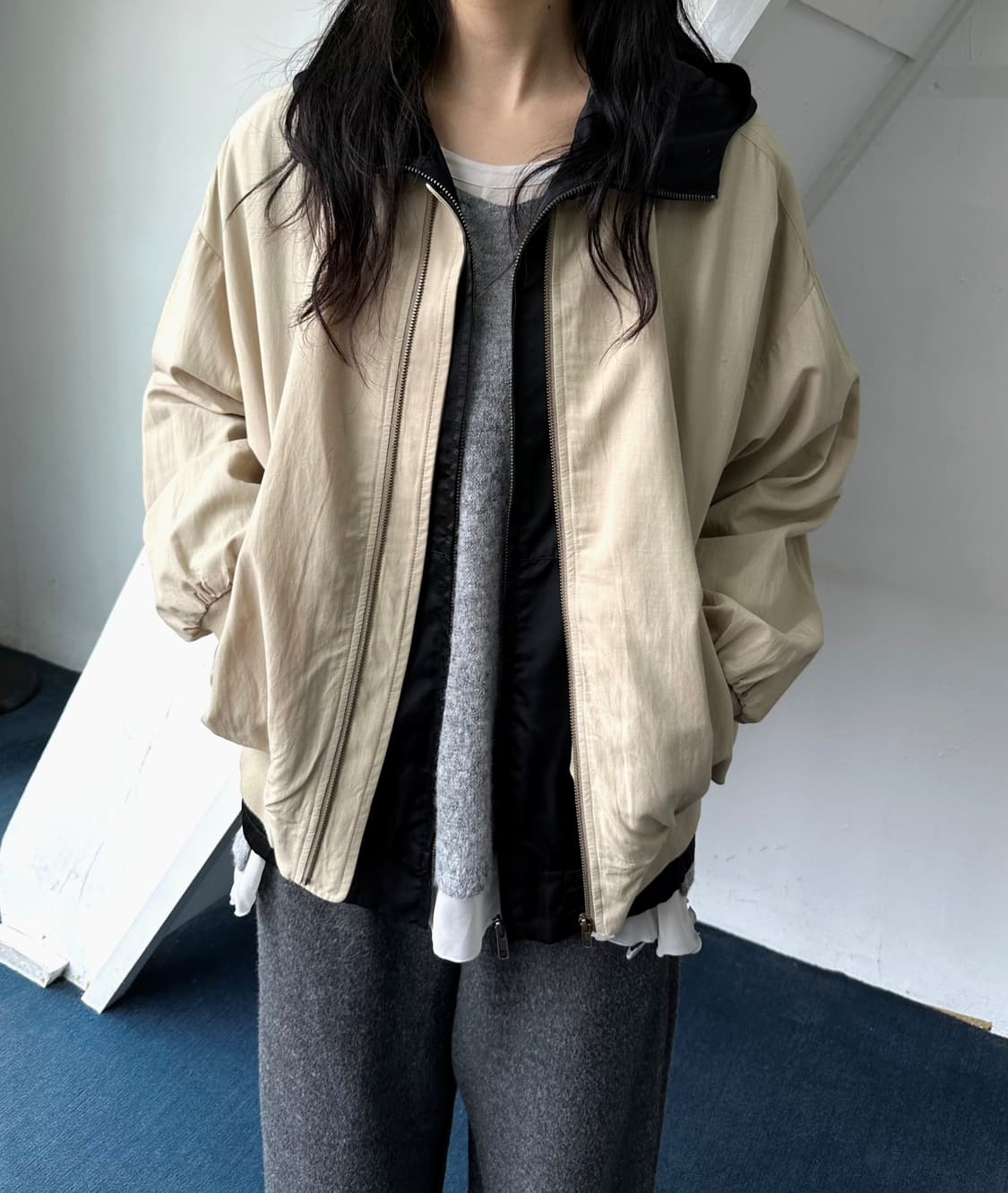 Super high gauge fabric MA-1 over jacket 상품이미지5
