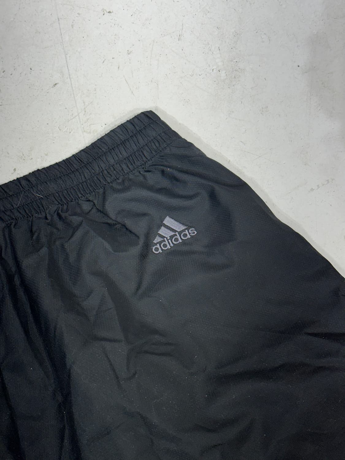 아디다스 블랙 와이드 트랙 화이트 사이드 라인 추리닝 바지 L 상품이미지6