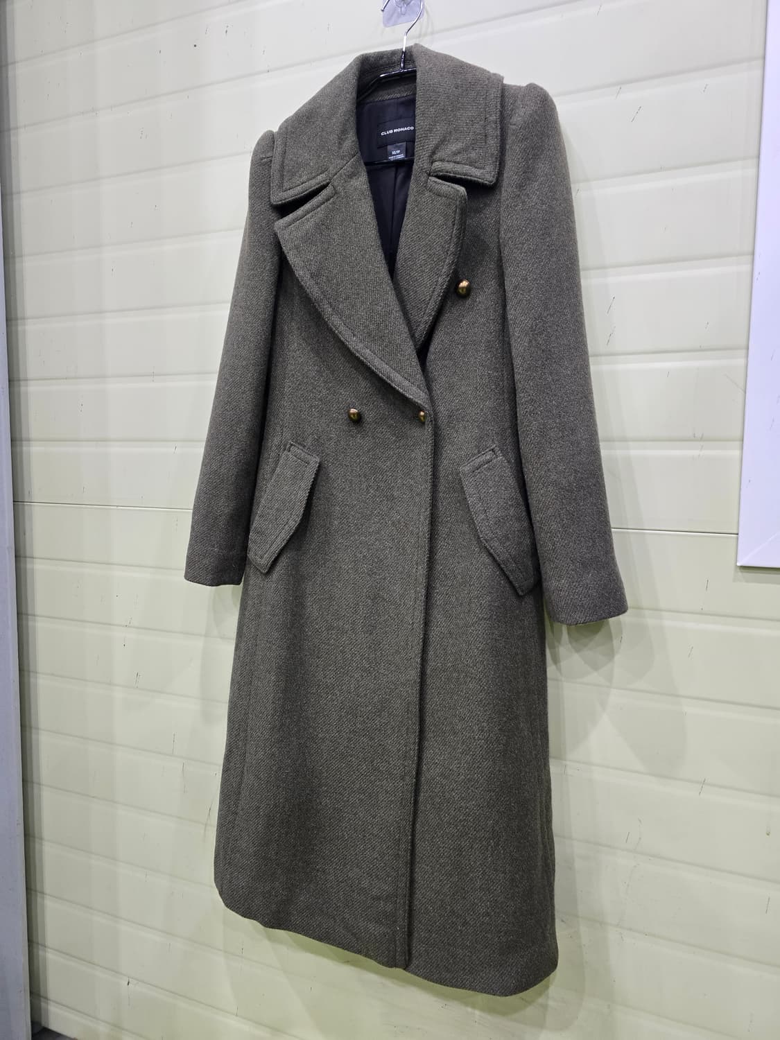 클럽모나코 헤링본 더블 롱코트 상품이미지7