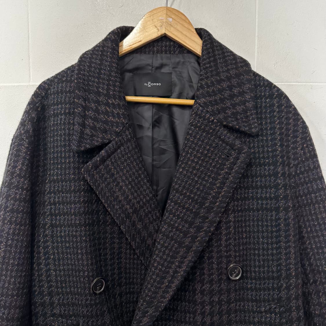 일꼬르소 체크 더플 코트 상품이미지2