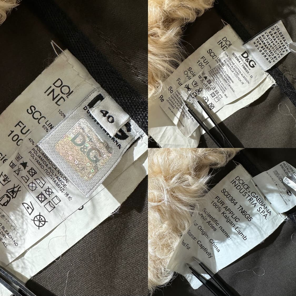 돌체 앤 가바나 D&G 양털 라이닝 후드 야상 자켓 상품이미지10