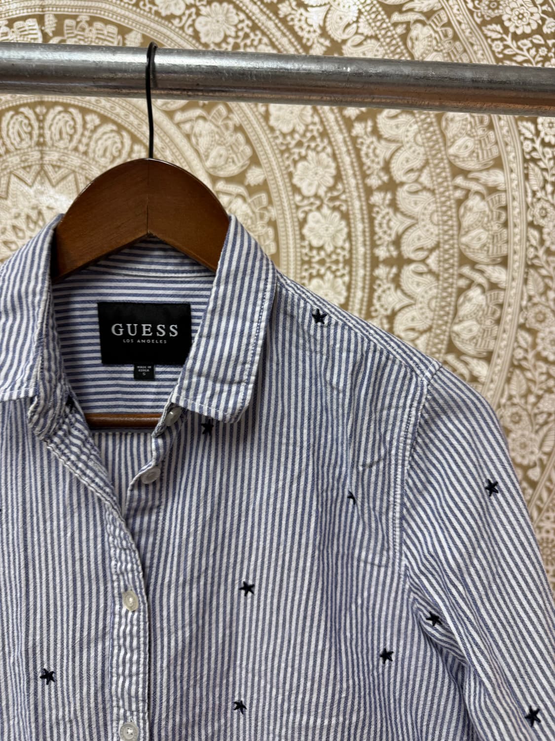 게스 여성 별 자수 스트라이프 셔츠 (Z1023) 상품이미지3