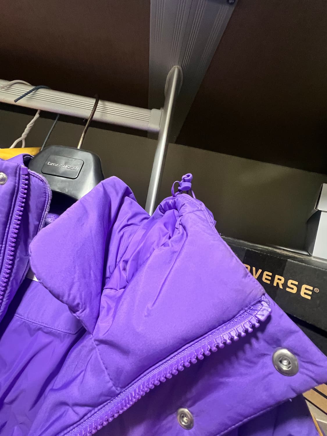 널디 보라색 롱패딩 L사이즈 상품이미지5