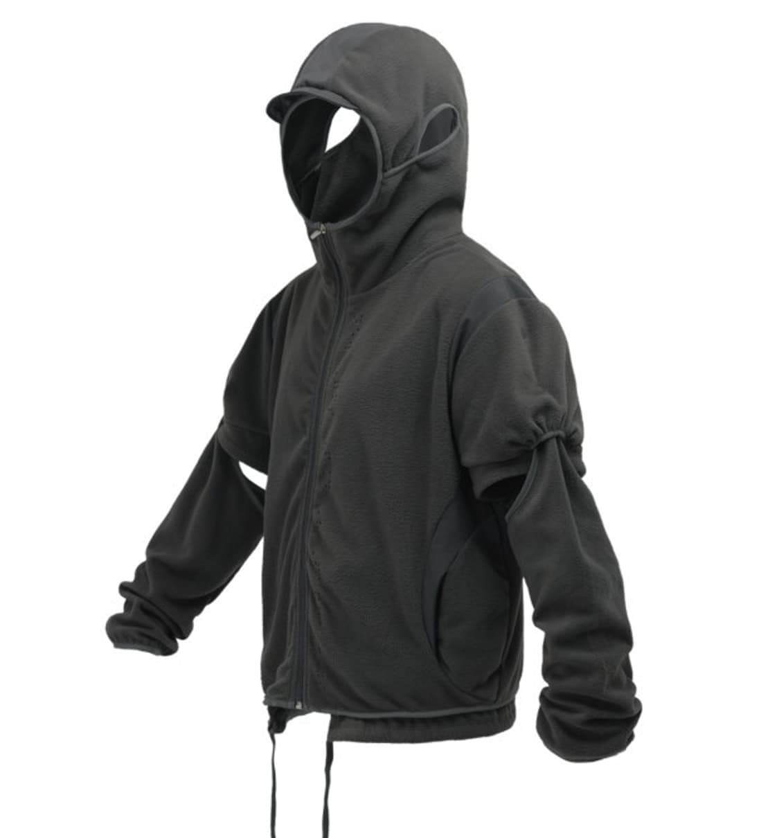 오호스 이어 홀 후디 차콜 플리스 집업 상품이미지1