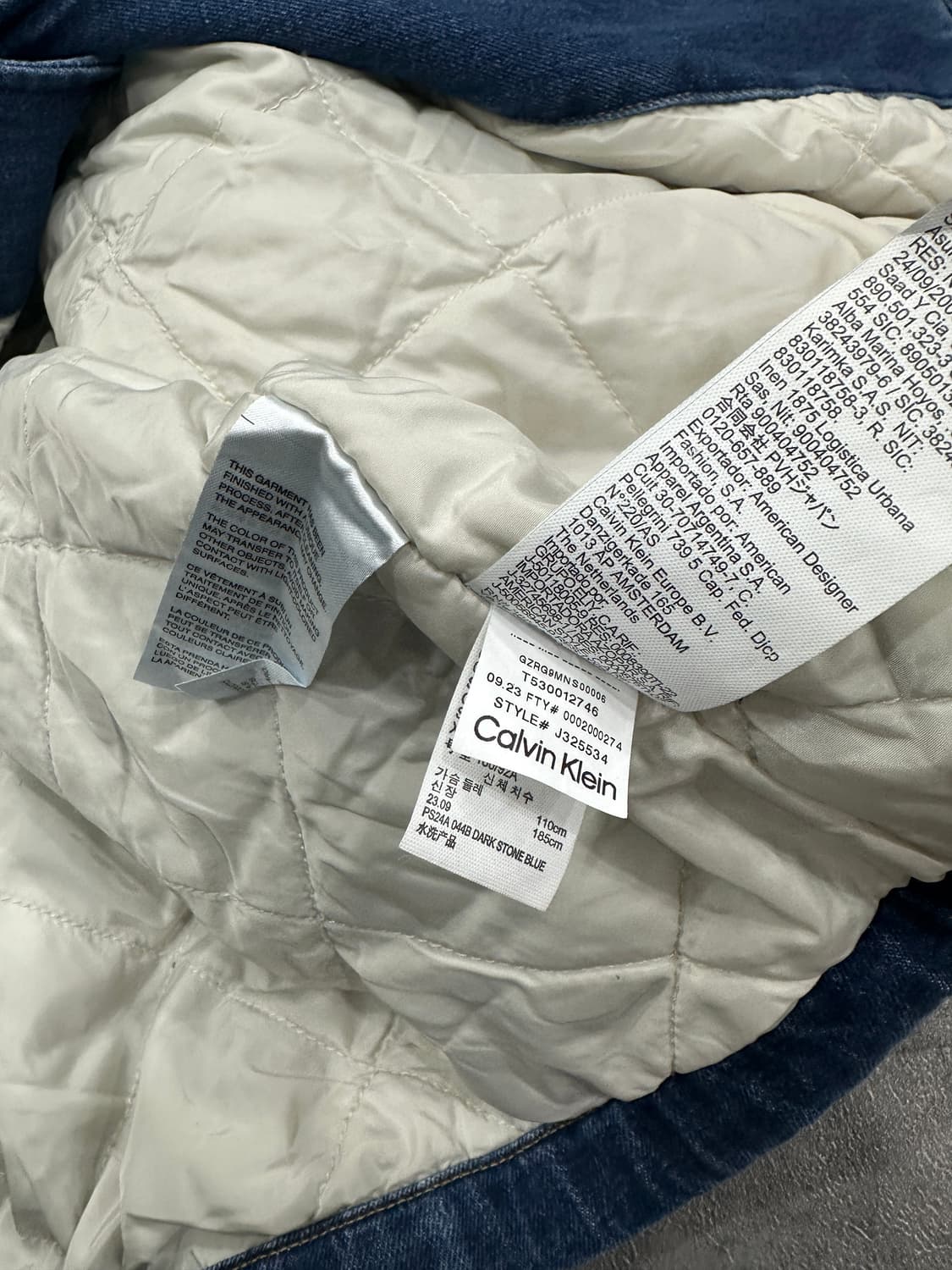 캘빈클라인 누빔 데님 자켓 빅사이즈 상품이미지7
