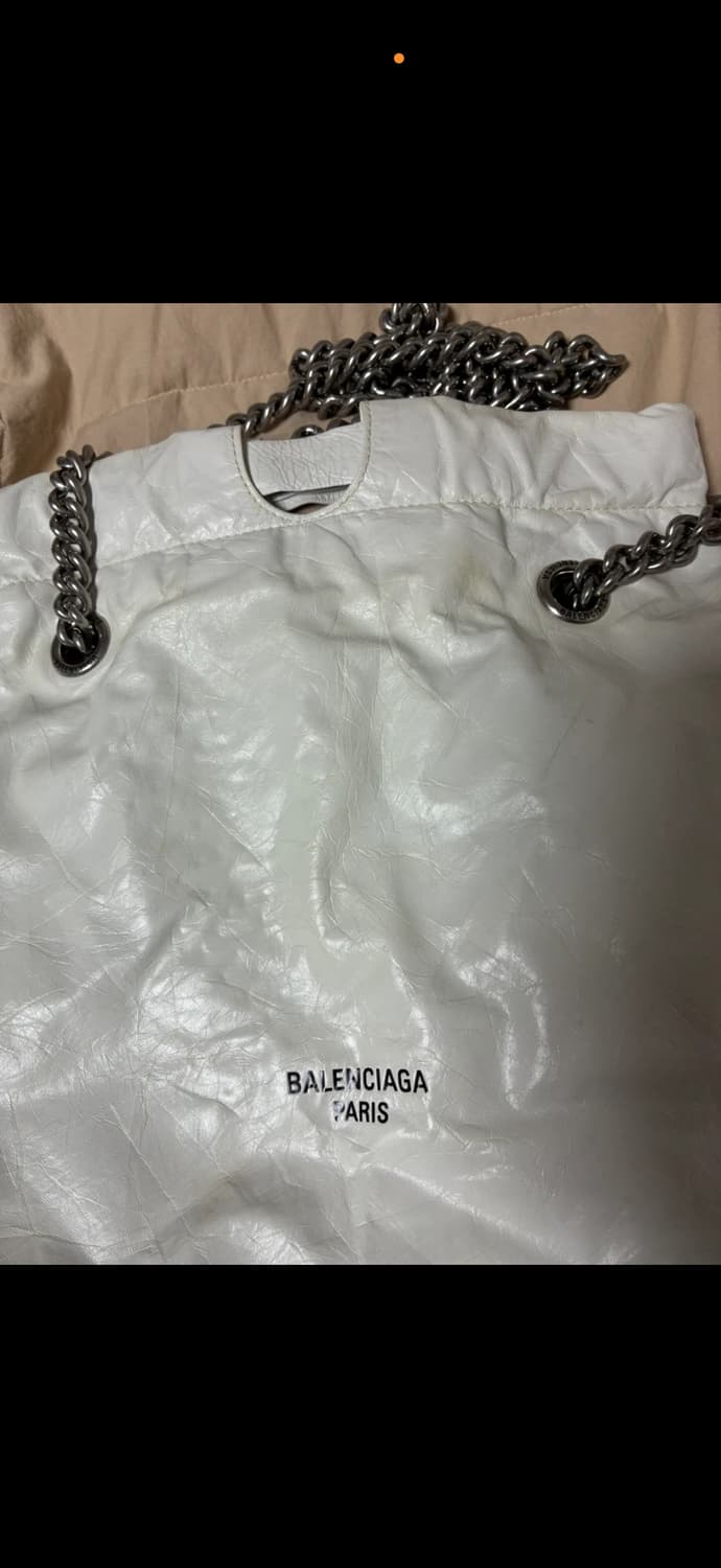 발렌시아가 크러쉬 스몰 토트백 화이트 상품이미지5