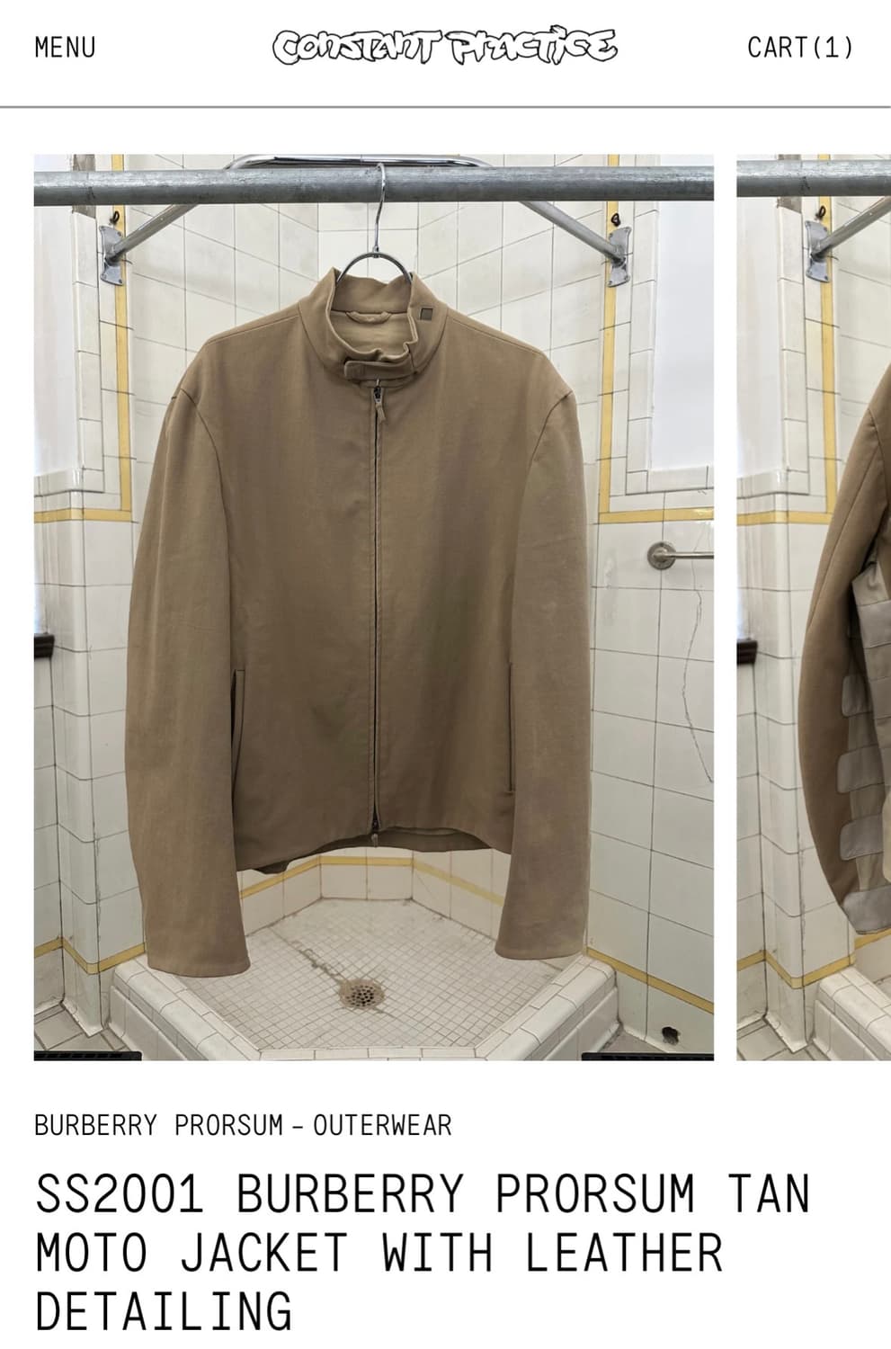 ss2001 Burberry Prorsum Tan Moto Jacket 상품이미지2