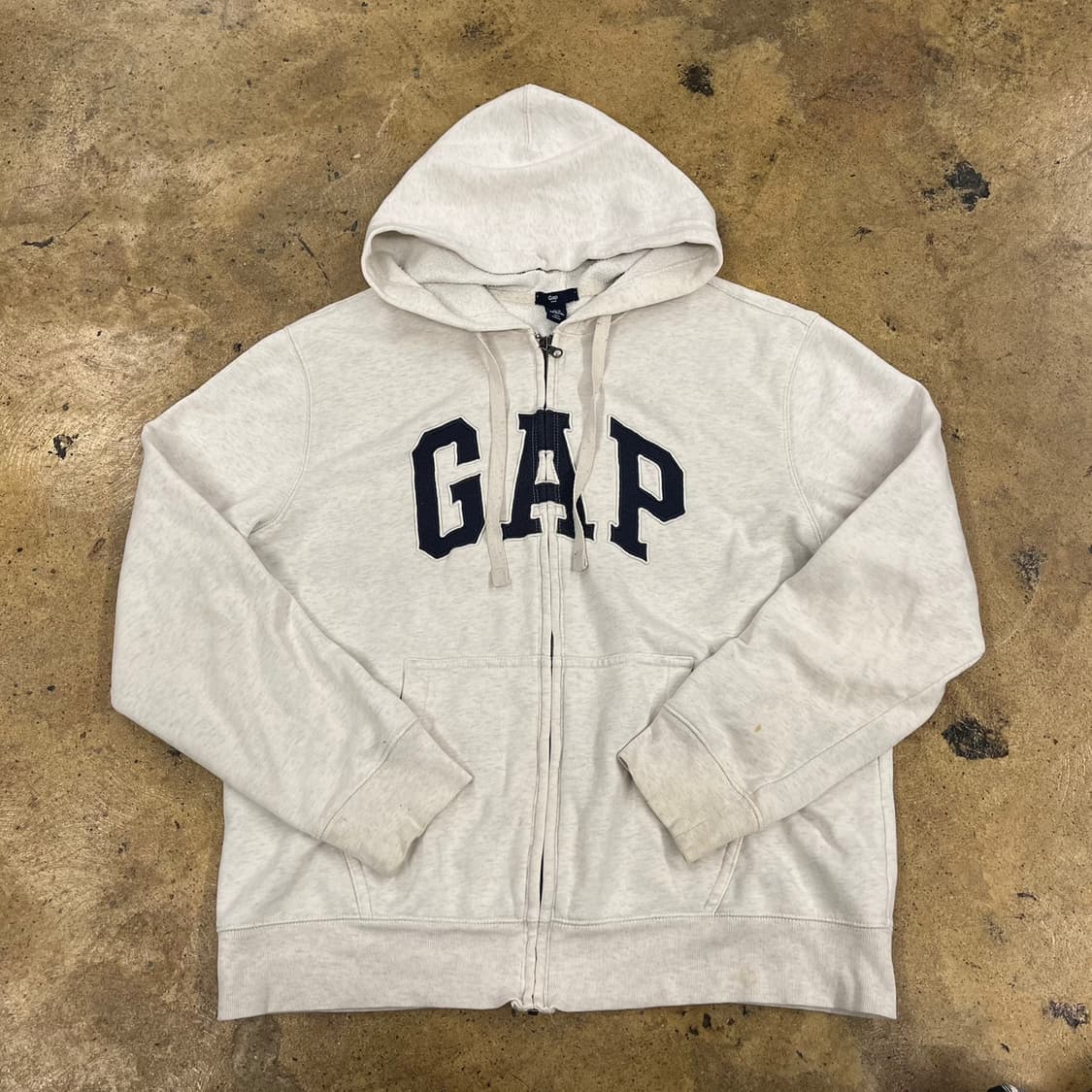 갭 로고 화이트 후드집업 상품이미지2