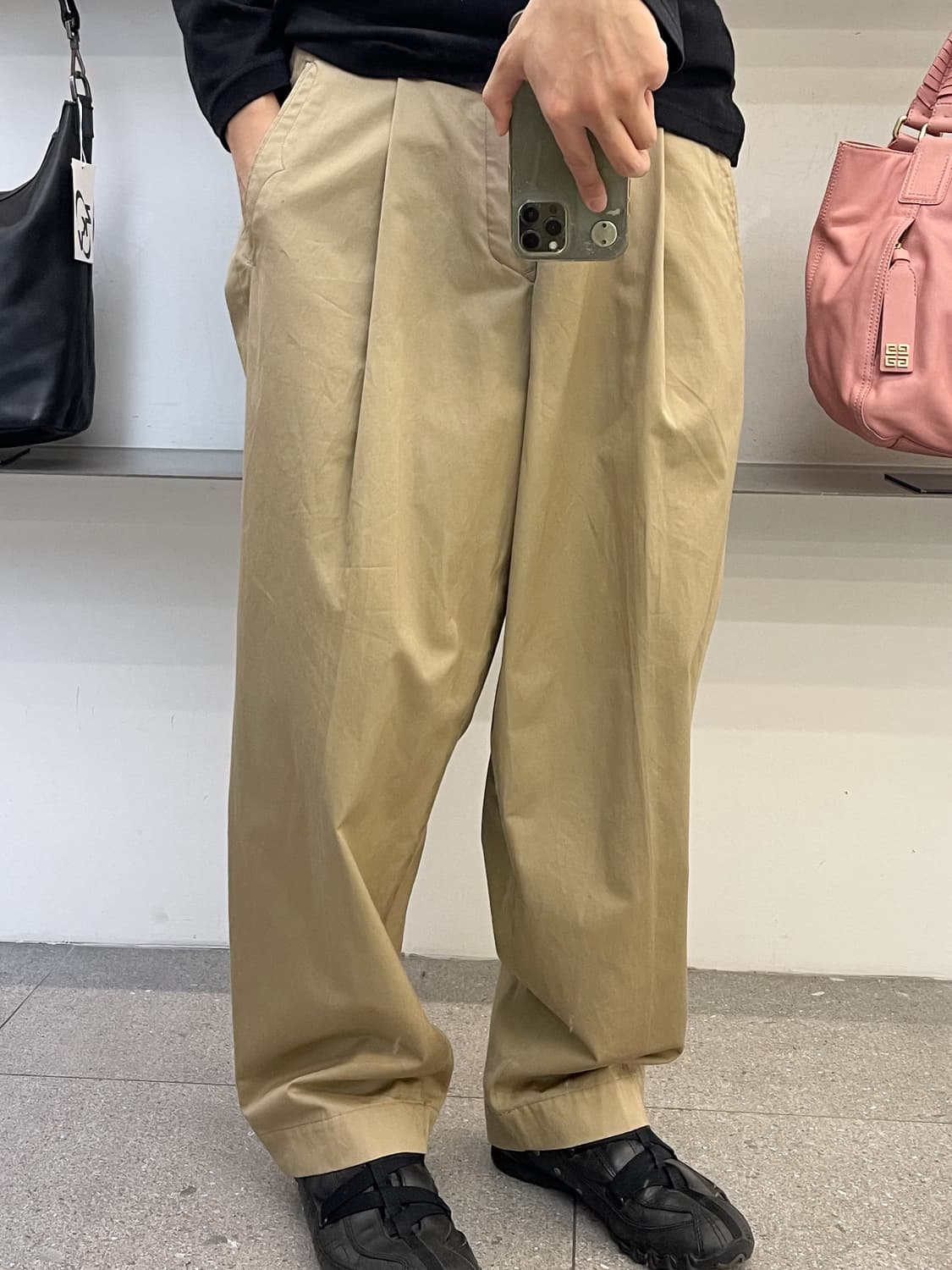 하버색 C/L 트윌 와이드 팬츠 상품이미지2