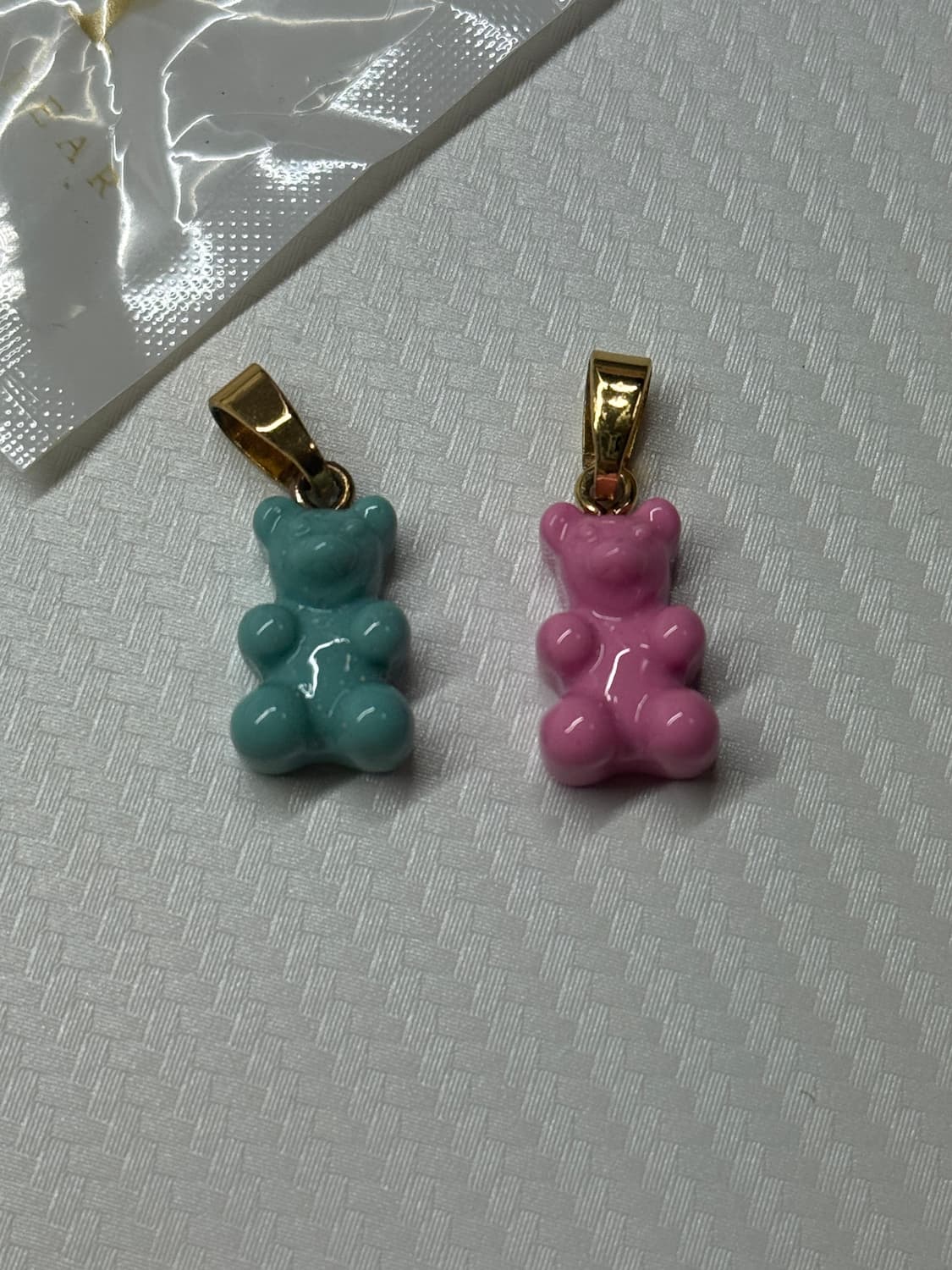 크리스탈헤이즈 곰돌이 펜던트 민트 핑크 상품이미지1