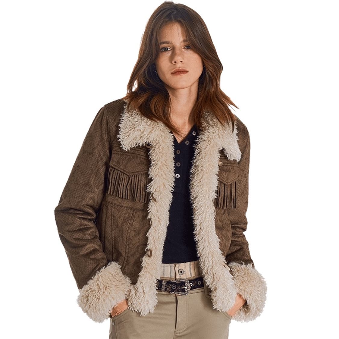 런웨이티켓 오운서 Western Vintage Suede Jacket 상품이미지2