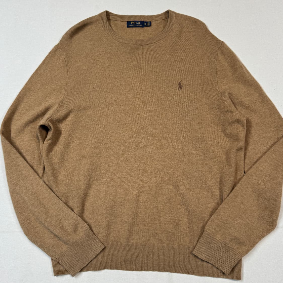 XL) 폴로 랄프로렌 메리노울 라운드넥 니트 브라운 상품이미지2