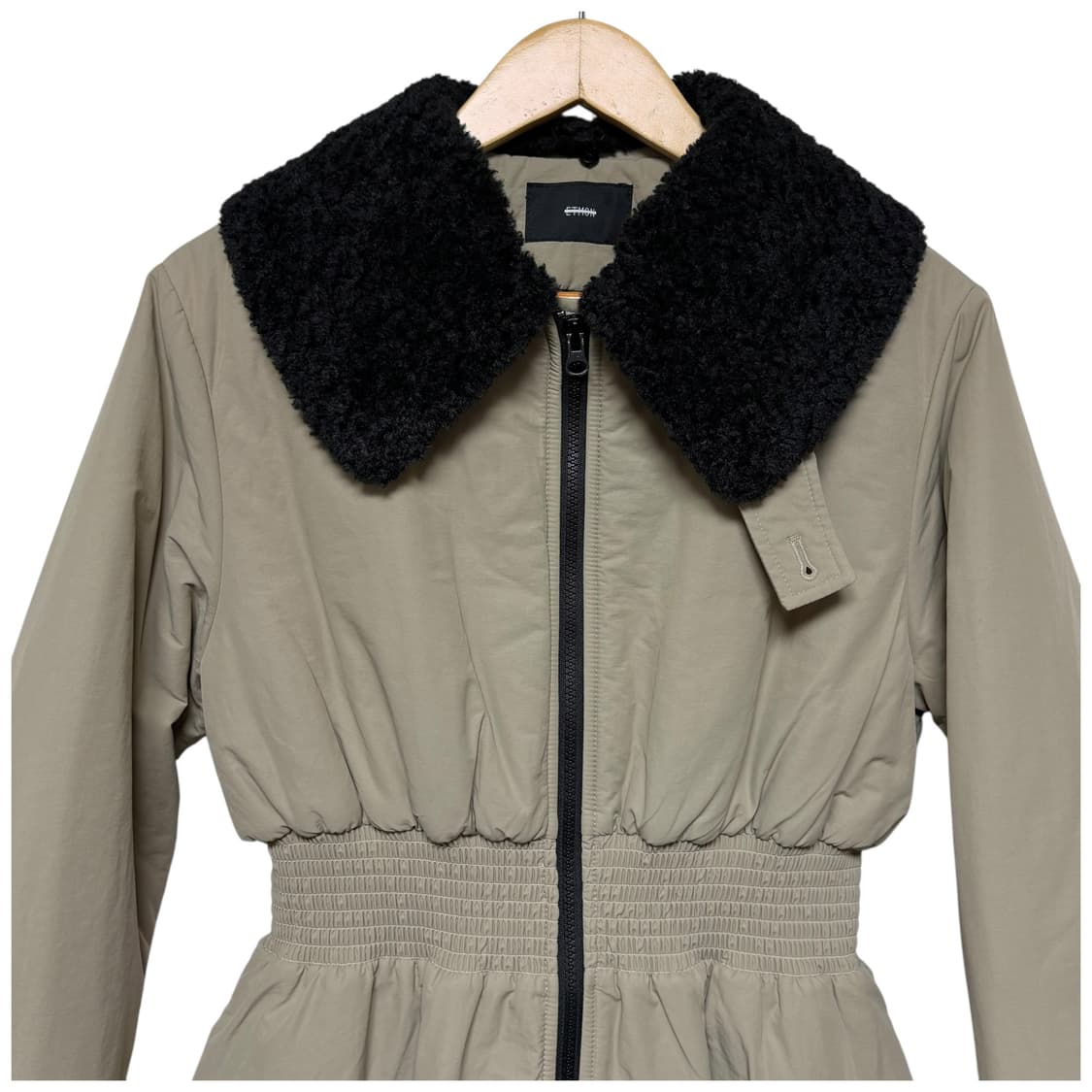 3740 에트몽 스모크 패딩 코트 카키 베이지 상품이미지4