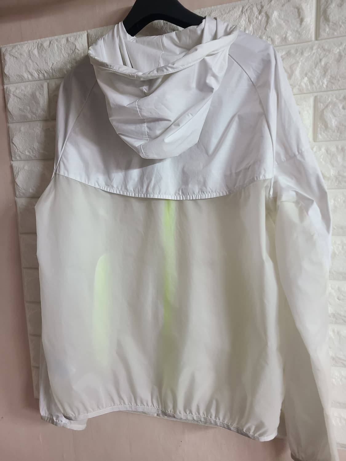 나이키 윈드러너 화이트 형광 옐로우 바람막이(m) 상품이미지6