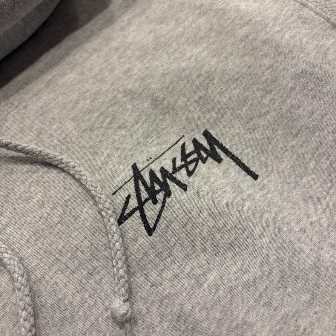 [L] 스투시 다이스 백 프린트 후드티 회색 C519 상품이미지4