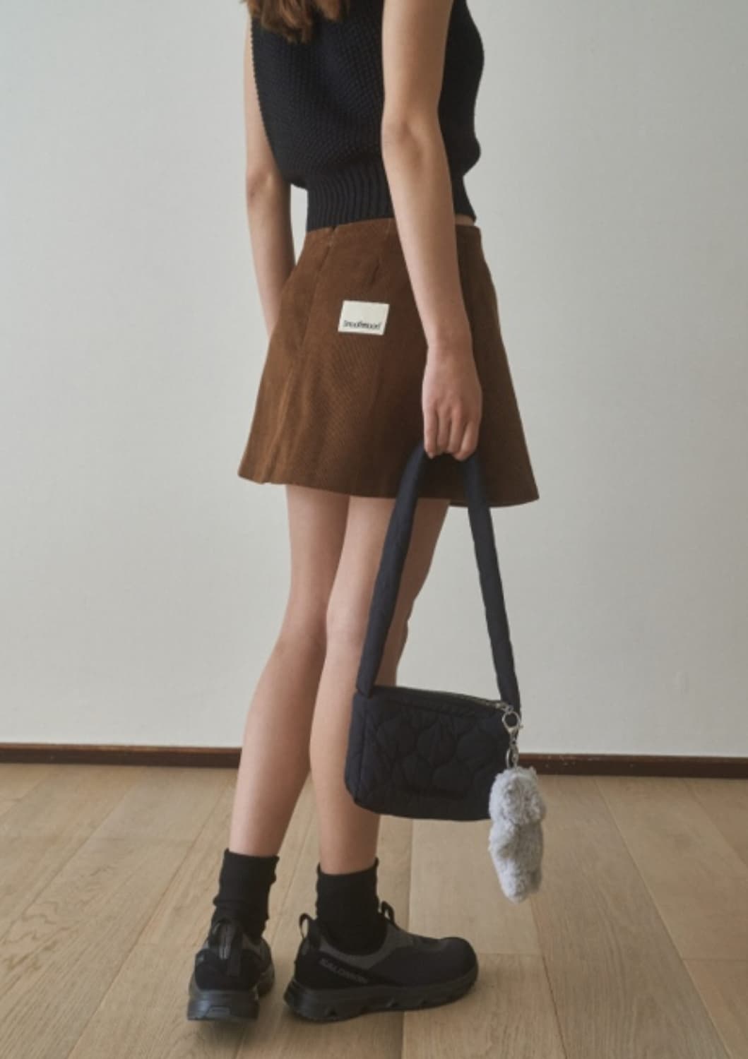스무드무드 코듀로이 스커트 브라운 s 상품이미지5